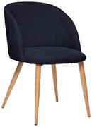 Трапезен стол atmosphera Celeste, Корд - Тъмносин