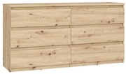 Комод с чекмеджета MAO в цвят дъб Артизан