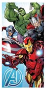 Памучна детска кърпа 70x140 cm Avengers "Light Blue" – Jerry Fabrics
