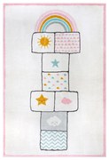 Розово-бял детски килим 120x170 cm Bouncy - Hanse Home