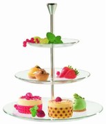 Vidivi - Стъклена стойка на 3 нива( ф15см, ф21см и ф28см)FULL MOON 67054