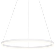 Дизайнерски висящ аплик бял 80 см с LED 3-степенно димиране - Anello