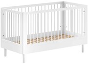 Бяло детско креватче 70x140 cm от масивен бук Forrest – Vipack