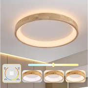 Brilagi-LED Дървен LED плафон FALCON WOOD LED/60W/230V 3000/4000/6000K 80 см
