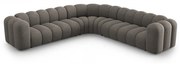 Тъмносив шенилов модулен ъглов диван Lupine – Micadoni