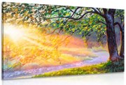 Картина на платно – Изгрев в гората