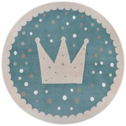 Син детски килим ø 100 cm Crown - Hanse Home