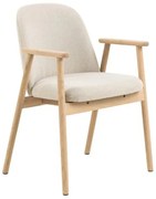 РОДЕРИК Бежов (тъкан Апия 453)/рамка от избелен омаслен дъб - ДЪРВЕН СТОЛ ШЕНИЛ ЗА ВСЕКИДНЕВНА ТРАПЕЗАРИЯ КУХНЯ РЕТРО