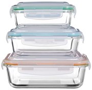 Стъклени и кутии за храна 3 бр Freska - Premier Housewares