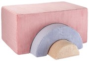 Розово велурено игрище от пяна 75x49x37 cm Rainbow Montessori – Wigiwama