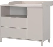 Кремав детски скрин с маса за преповиване 115x102x77 cm Alkmaar – Germania
