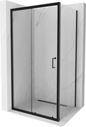 Mexen Apia плъзгаща се душ кабина 100 x 80 см, прозрачна, черна - 840-100-080-70-00
