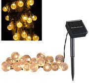 LED соларна декоративна верига BUBBLE GLASS 20 LED/8 функции 4,85 м 600 mAh IP44