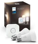 Базов комплект Philips Hue WHITE 2xE27/9,5W 2700K + взаимосвързващо устройство