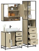 3301166 vidaXL Комплект шкафове за баня от 3 части дъб сонома инженерно дърво