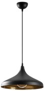 Черно висящо осветително тяло с метален абажур ø 36 cm Tattoo – Opviq lights