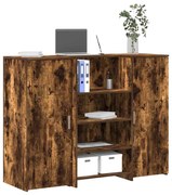 3324191 vidaXL Приемно бюро, опушен дъб, 135x50x103,5 см, инженерно дърво