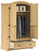 4005662 vidaXL Гардероб "Corona" 101x52x170 см, масивна дървесина, бор