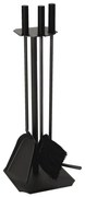 Инструменти за камина 4 бр. черен