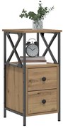 857252 vidaXL Нощно шкафче Artisan Oak 34x35,5x70 cm Инженерна дървесина