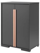 Тъмно сив детски шкаф 98x116 cm London - Vipack