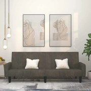375775 vidaXL 2-местно разтегателно канапе, тъмносиво, кадифе