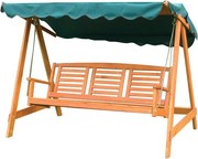 Градинска люлка от масивно дърво в зелен и кафяв цвят Eden – Rojaplast