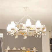 Brilagi - Полилей на верига QUEEN 8xE14/40W/230V бук/кремав