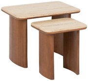 Помощна маса atmosphera Jivan, Травертин,Акация, 2 бр