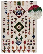 Кремав ръчно изработен вълнен килим 160x230 cm Moroccan Fes – Flair Rugs