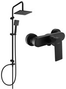 Mexen Tord външна душ система със слушалка и дъждовна глава Royo, черен - 72240200-70