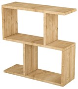 Конзола Kalune Design 854KLN2804, 60х60 см, 3 нива, Меламиново покритие, Кафяв