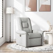 4015625 vidaXL Recliner Chair Cloud Grey Fabric