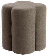 Кафява табуретка от плат букле Nalani – Light &amp; Living