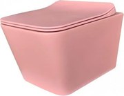 Конзолна тоалетна чиния ICC 5135PINK, седалка и капак, порцелан, розов, 52x37x36см