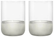 Комплект от 2 стъклени свещника с бетонна основа Calma - Blomus