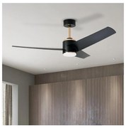 Immax NEO 07280L -LED Вентилатор за таван BEAUTY 18W/230V черен Wi-Fi Tuya + д.у.