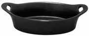 Horecano - Керамична тава овална за печене черна 20,8x12xh5,8см (UN30-003-2-B)