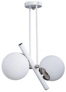 Висяща лампа със стъклен абажур в сребристо-бяло ø 15 cm Libra - Squid Lighting