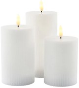 Бели светлинни декорации в комплект от 3 Smilla - Sirius