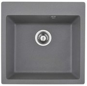 Кухненска мивка ICGS 5050 GRAY, гранит, едно корито, със сифон, 50x20х50см