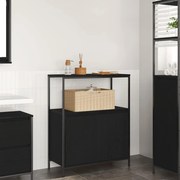 861917 vidaXL Шкаф за баня с рафтове Черен дъб 76,5x35x95 cm