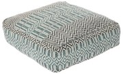 Възглавница DKD Home Decor На почва Син полиестер Памук Мента Бял (60 x 60 x 25 cm)