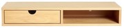 Нощно шкафче в дъбов декор с рафтове в естествен цвят Farsta - Woodman