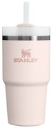 Светлорозов термос със сламка от неръждаема стомана 600 ml Quencher H2.0 FlowState Tumbler Rose Quartz – Stanley