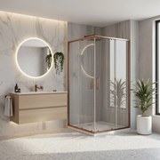 Душ кабина Rea Punto 80x100 Brush Copper