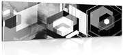 Картина на платно – Футуристична геометрия в черно-бяло изпълнение