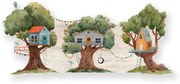 Зелена детска закачалка за стена Tree House - Little Nice Things