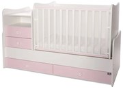 LORELLI Classic Трансформиращо се легло-люлка COMBO БЯЛО/ORCHID PINK