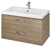 Cersanit S801-154-DSM - Стенен шкаф за баня с мивка LARA, 80 см, орех